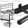 Minimalist Metal Bed Frame with Slatted Headboard
