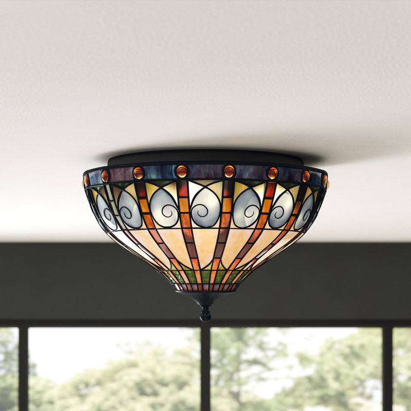 Alekya Glass Flush Mount