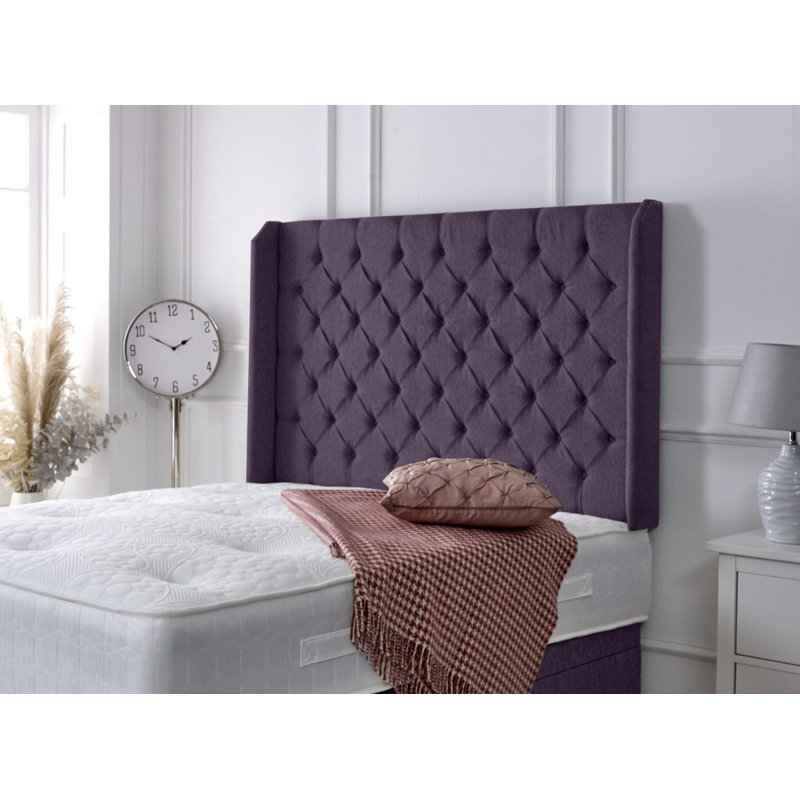 Upholstered Headboard, Purple Chenille, Single (3')