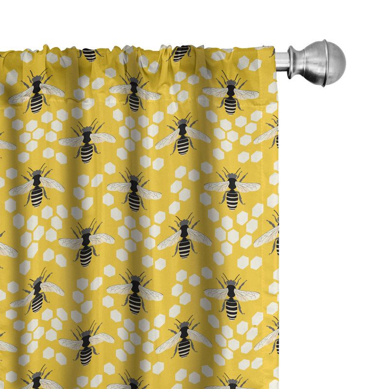 Rideaux 4 panneaux East Urban Home Honeycomb, L 56 po x L 63 po