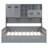 Wooden Daybed with 2 Drawers, All-in-One Cabinet and Shelf, Sturdy and Space-Efficient-447197099