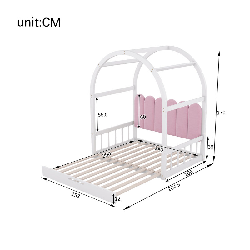 European Double (140 X 200 Cm) Daybed, Pink