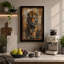 Tiger in Geometry Modern - Wrapped Canvas-988394683-988394674