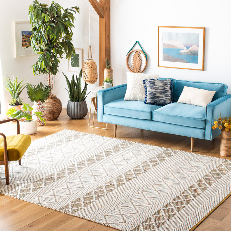 Natura Hand Woven Wool Moroccan Rug, Rectangle 8' x 10'