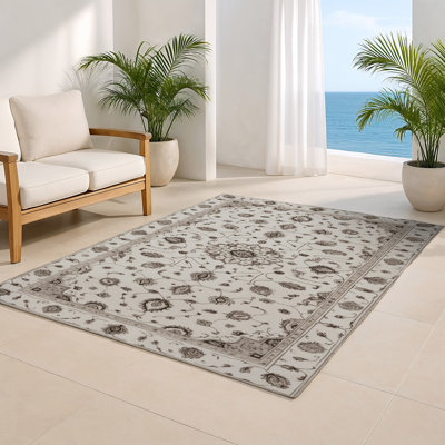 Tapis gris d'intérieur et d'extérieur Tabriz