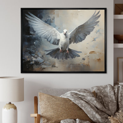 Minimalisme bleu colombe II - reproduction sur toile