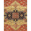 Canvello Serapi Hand-Knotted Rust/Navy Lamb's Wool Area Rug- 9' x 12'3"