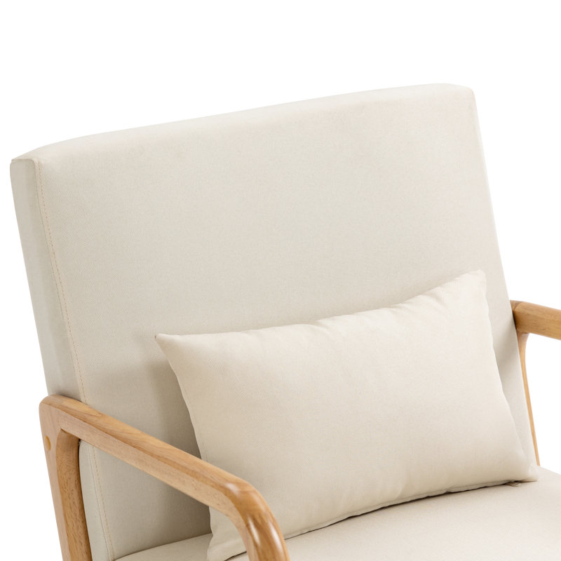 Jyrin 64.5Cm Wide Armchair, Beige Polyester Blend