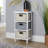 Orford Fully Assembled 3 Woven Drawer Chest Storage Unit - White