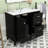 Contemporary Wood Single Bathroom Vanity with Soft-Close Door, Ceramic Basin and Storage Drawers-654312546