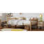 Lit de jour double en pin, avec rangement, style rustique moderne, gain de place.-1019668148
