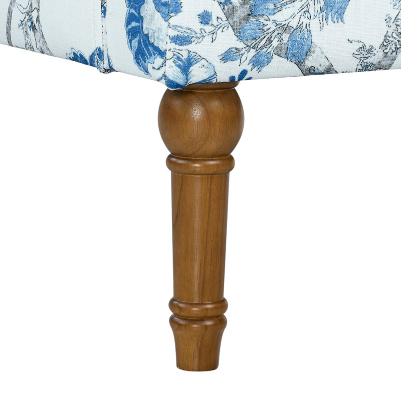 Fauteuil 27 po de largeur avec garniture cloutée, Bleu