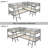 L-Shaped Bunk Bed With Ladder,Twin Size-Gray