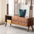 Benedetto 32.9'' Clothes Rack Storage Mirror Solid Wood Garment Hanging