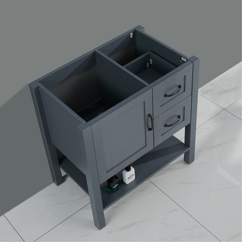 Meuble-lavabo élégant avec plateau en marbre et charnières à fermeture douce, offrant durabilité et fonctionnalité.