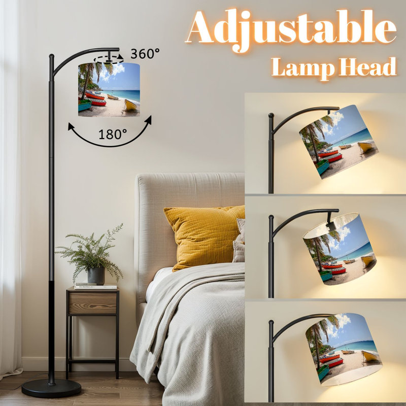Lampe sur pied avec abat-jour réglable Arc