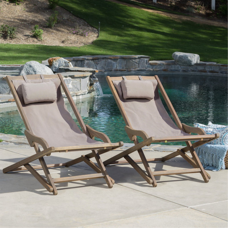 CHAISE SLING NIKKI BEACH - GRIS (ensemble de 2)