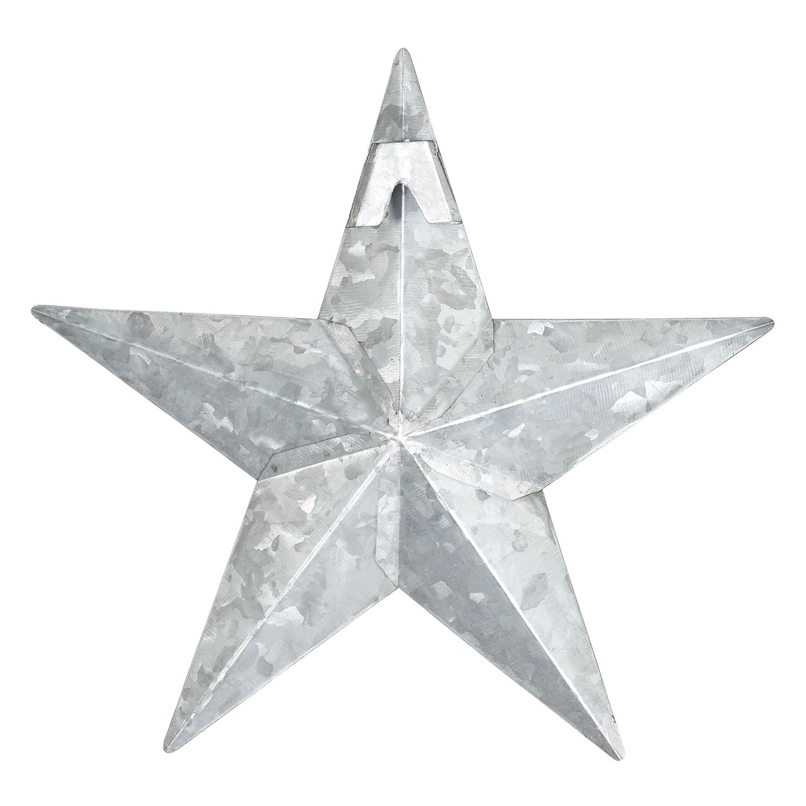  Festive Metal Star Wall Decor, 8" H x 8" W x 0.75" D, Gray