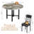 5-Piece Dining Set, Compact Mid-Century Modern Kitchen Table & Chairs Set With Round Table And 4 Upholstered Chairs, 4 Person Small Dinette Set For Home Apartment Loft-520199992