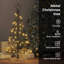 Christmas Cone Tree with Stand Black Steel-1802263296