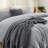 Bedsure King Comforter Set 5 Pieces - Bed in a Bag with Fleece Throw Blanket and Decorative Pillow, Lightweight Bedding Comforter Sets, All Season Bedding, Dark Grey-105526954-105526955