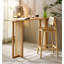 Table de bar moderne en rotin minimaliste et en bois massif-126535748