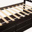 Lits simples 6 tiroirs en bois massif-543792611