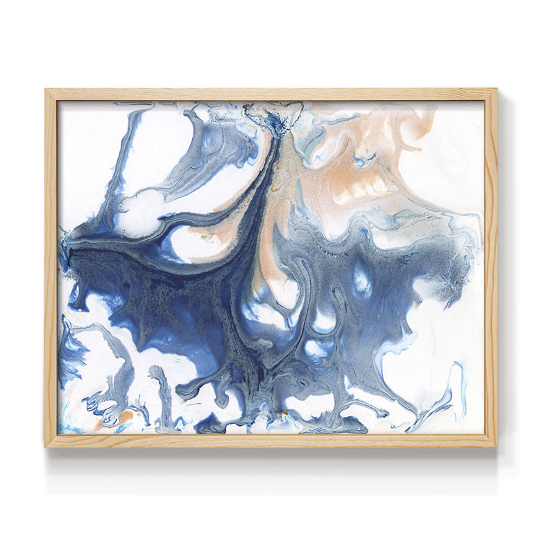 «Dancing Blue I», reproduction encadrée, Naturel, H 16 po x l 20 po