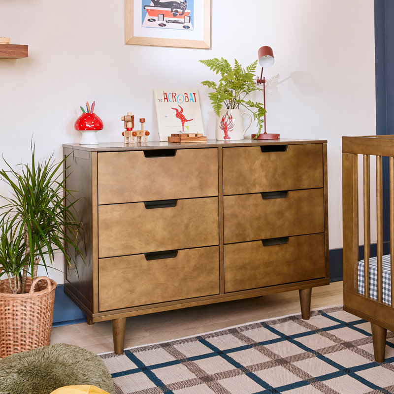 Marley 6-Drawer Double Dresser, Walnut