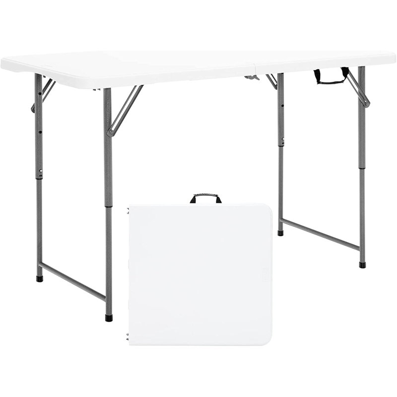 Anarii Rectangular Metal Folding Outdoor Picnic Table , 120cm cm W 60cm cm D