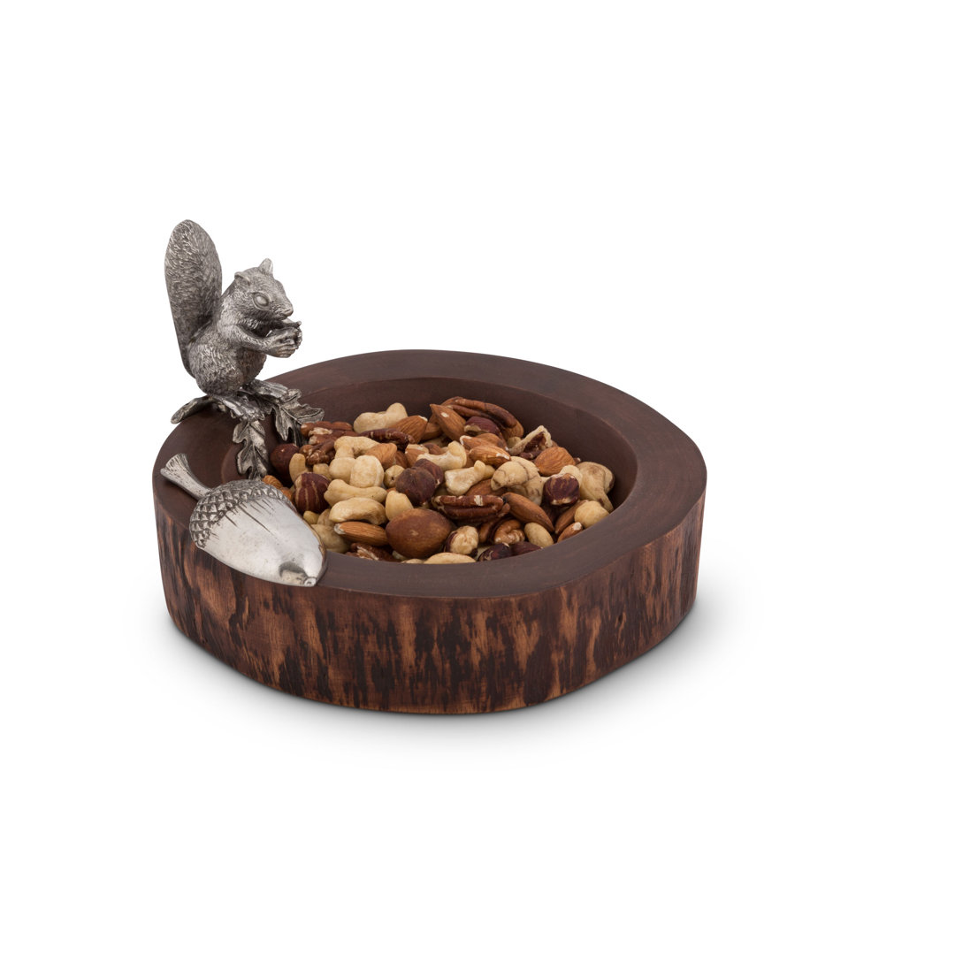 Vagabond House Woodland Creatures Wood Candy Bowl Vagabond House