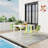 Modern Dining Table Sets(Must include both Table and Chair), Metal Patio
