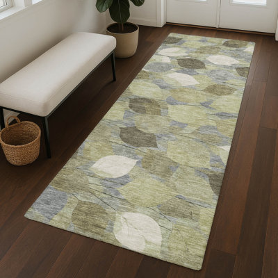 Tapis floral intérieur / extérieur lavable à la machine Chantille ACN2444