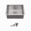 Évier de cuisine encastrable 23 po - Évier de cuisine encastrable en acier inoxydable de 23 po x 18 po x 9 po à cuve simple de profondeur de calibre 16 de 9 po, avec ensemble de drain (sans accessoires supplémentaires)