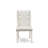 7-Pc Dining Room Table Set Consists of 6 White PU faux Leather Padded Chair Button Tufted with Nail heads and Linen White Wooden Dining Table - Wire brushed Linen White-1769276980