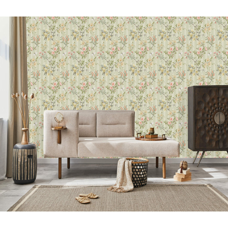 Papier peint texturé non tissé Spring Meadow Pi., Vert