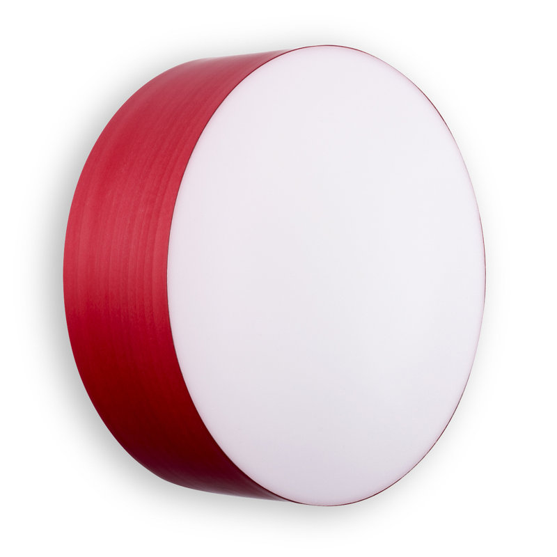 Gea 1 - Light Flush Mounted Sconce, Red, 16.5" H x 16.5" W x 3.9" D, GX53