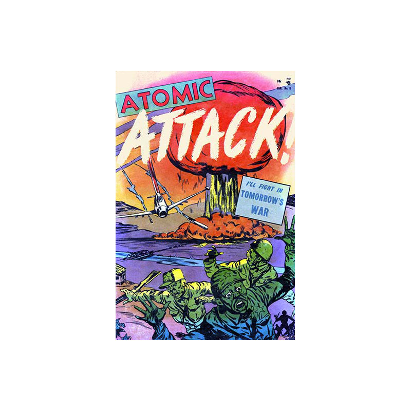 Atomic attack-impression de publicités, H 42 po x l 28 po x P 1,5 po