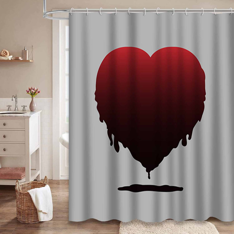 Grand rideau de douche avec 12 crochets, L 72 po x l 78 po