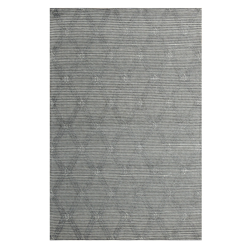 Tapis gris / ivoire moderne et touffeté à la main, Rectangle 2 pi x 3 pi