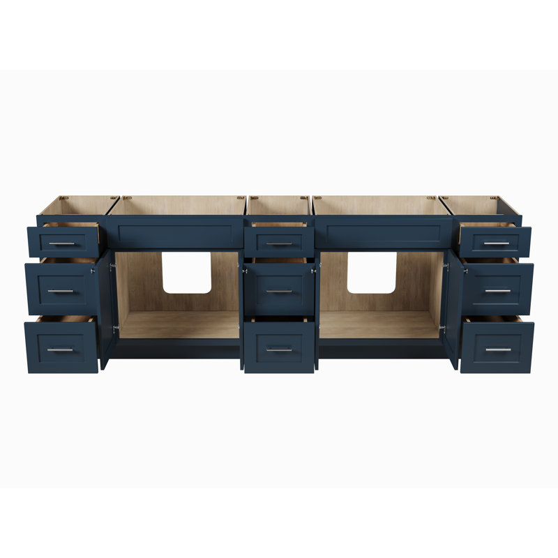 Base de meuble-lavabo double 105 po Disar, Bleu