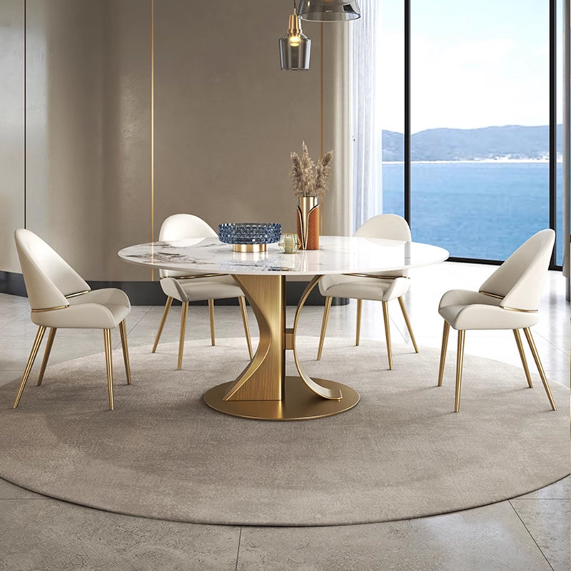 Table ronde simple et légère, H 29,53 po x L 53,15 po x l 53,15 po