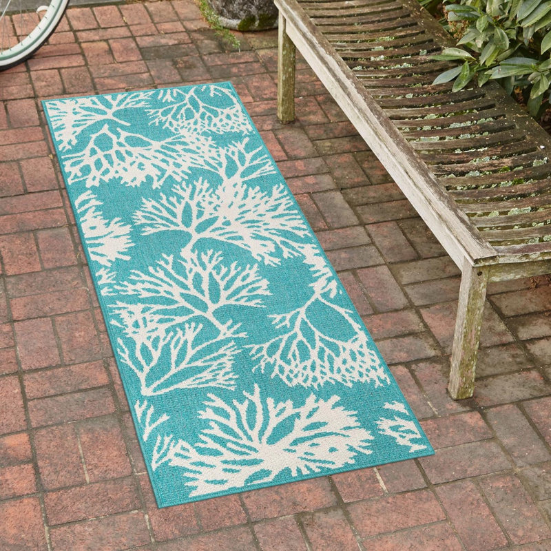 Tapis d'extérieur intérieur / extérieur Coastal, Tapis de couloir 2 pi 7 po x 10 pi