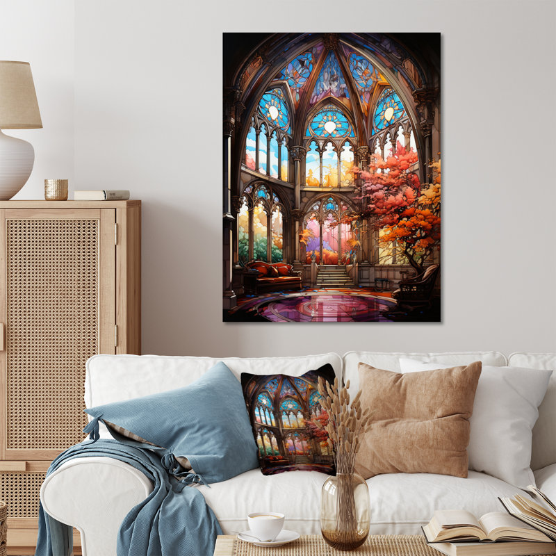 Vitrail d'églises d'églises II, H 44 po x l 34 po