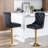 Comfortable Velvet In Black - Adjustable Seat Height For Home Pub And Kitchen   Of 2 Thick Golden Swivel Use-43828720-43828721