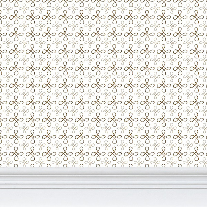 Palace Floor Small Repeat Luxury Wallpaper, Cognac, Cellulose/Polyester