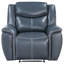 Fauteuil inclinable rembourré bleu Brier
