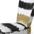 Black Striped Pattern - Upholstered Patterned Accent Side Chair