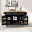 Chariot de cuisine polyvalent avec plusieurs options de rangement et fabrication durable