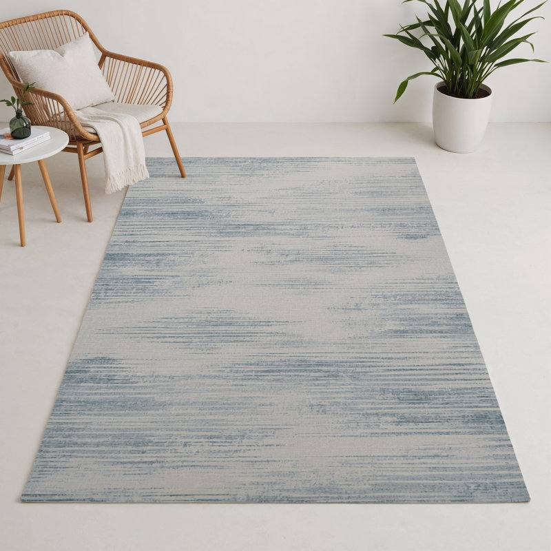 Tapis gris abstrait intérieur et extérieur, Rectangulaire 3 pi x 5 pi